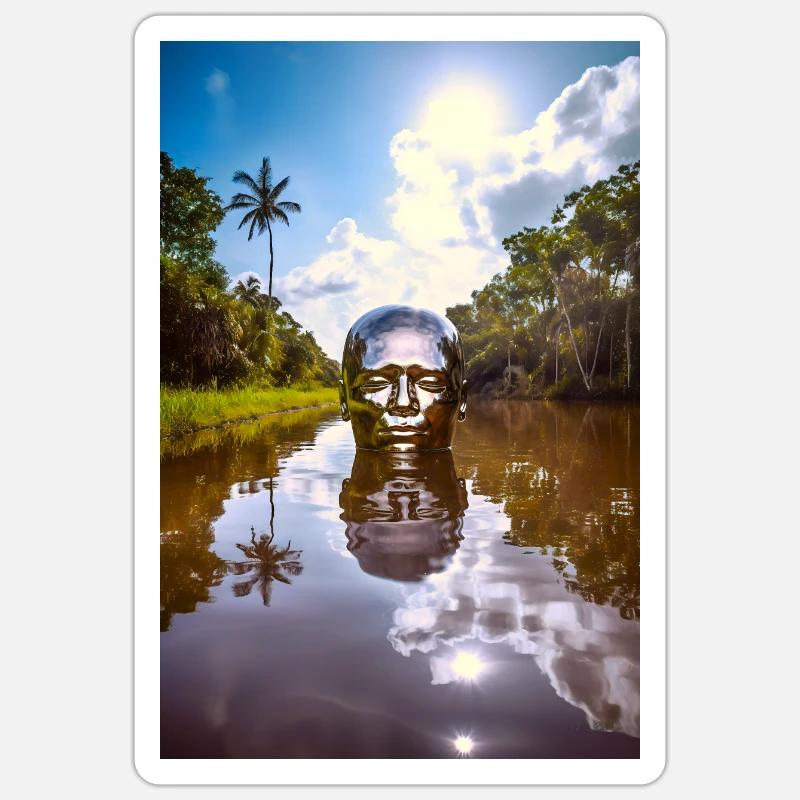 Amazonas - Sticker Größe S (10 x 10 cm) - Mattweiß