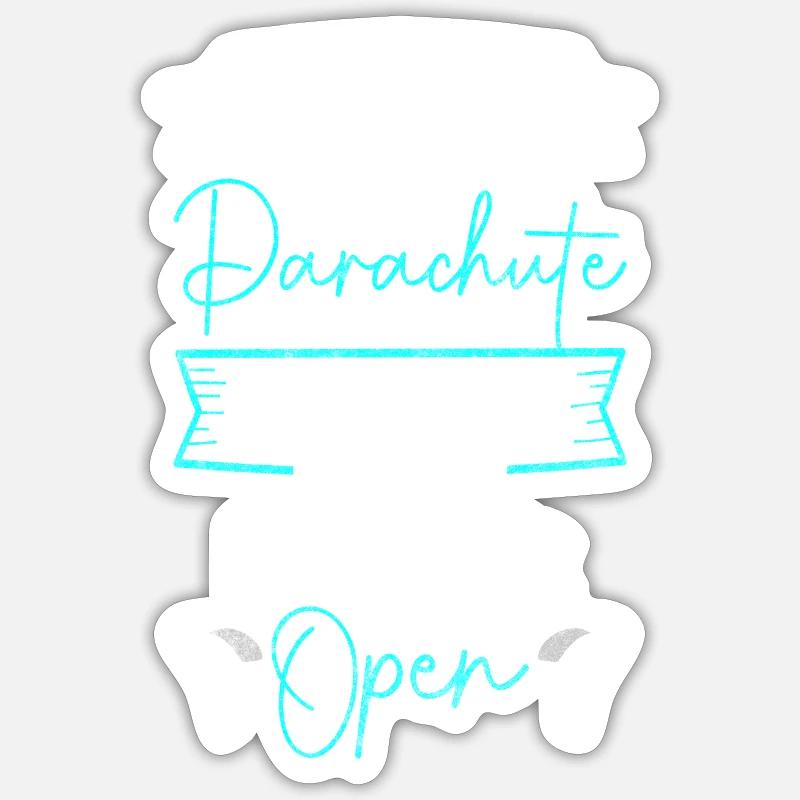 Skydiving Jump Base Jumping - Sticker size S (10 x 10 cm) - white matte
