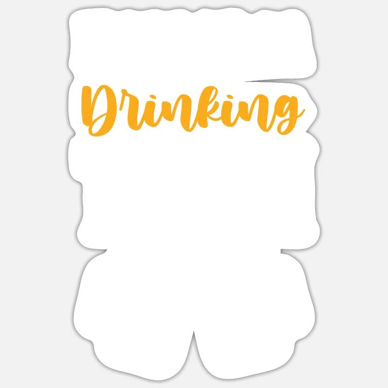 Mallorca Drinking Team - Sticker Größe S (10 x 10 cm) - Mattweiß