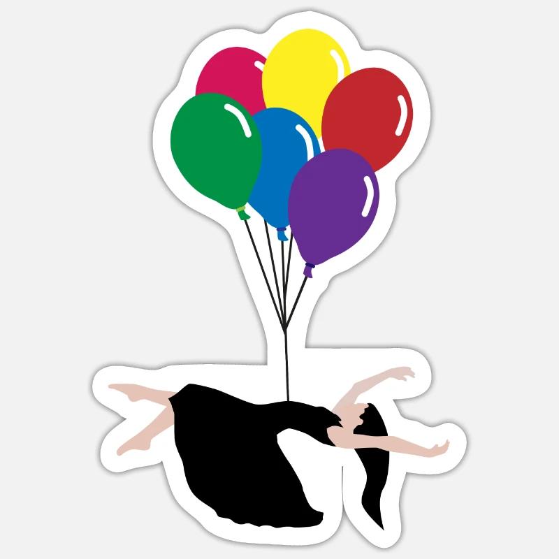 Luftballon - Sticker Größe S (10 x 10 cm) - Mattweiß