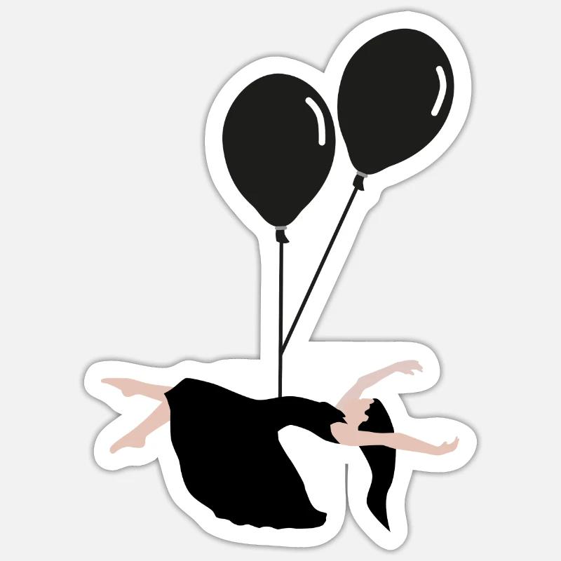 Balloon - Sticker taille S (10 x 10 cm) - blanc mat