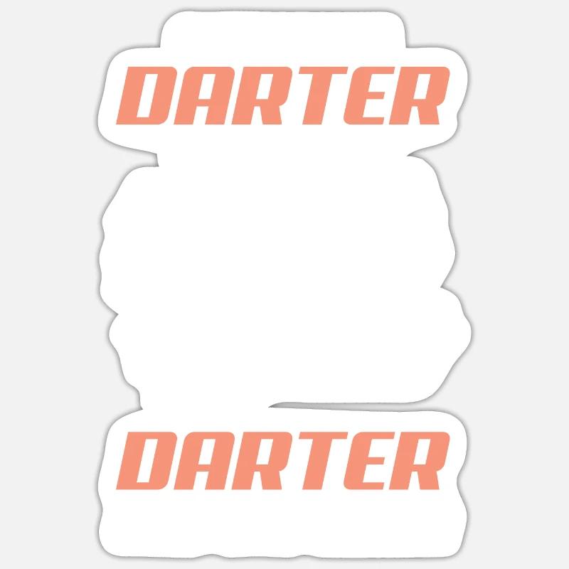 dart darter - Sticker Größe S (10 x 10 cm) - Mattweiß