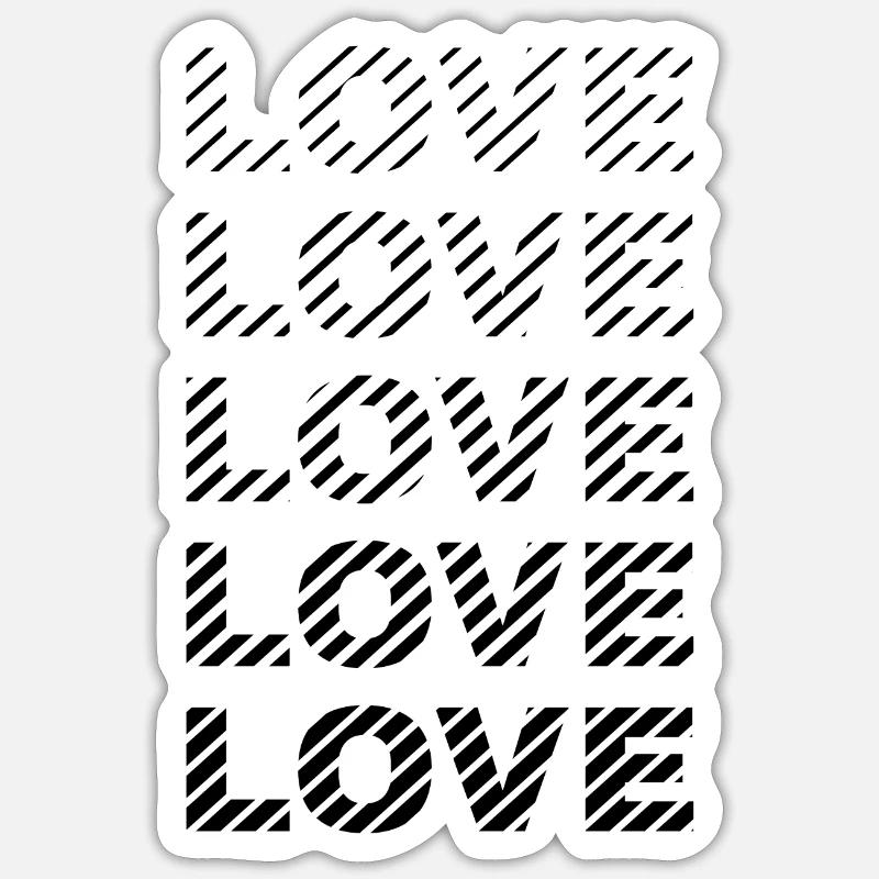 LOVE 02 - Sticker Größe S (10 x 10 cm) - Mattweiß