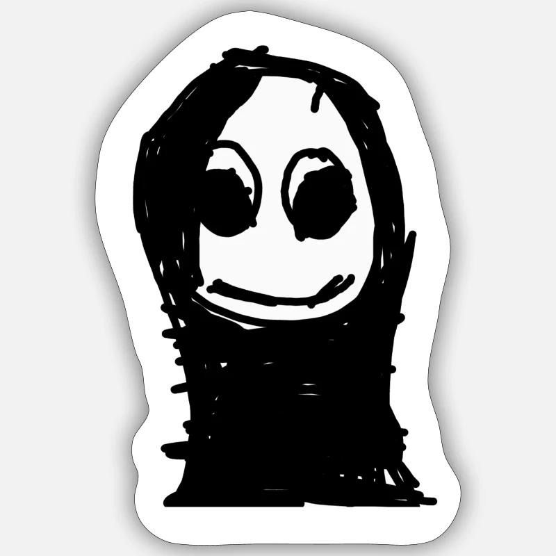 Dark Lilly - Sticker size S (10 x 10 cm) - white matte