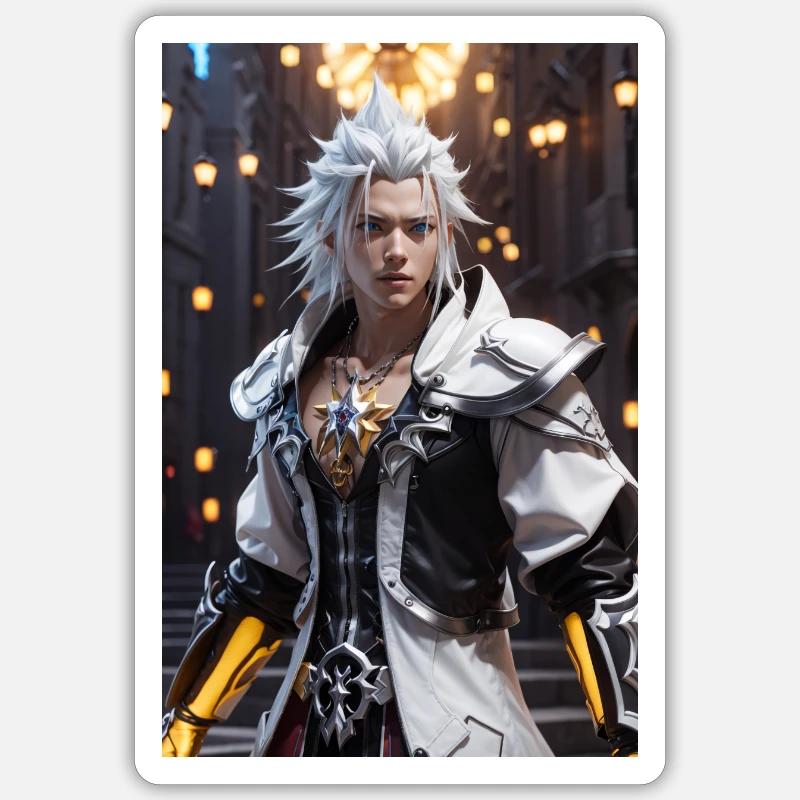 AI 3D Version 7 - Sticker Größe S (10 x 10 cm) - Mattweiß