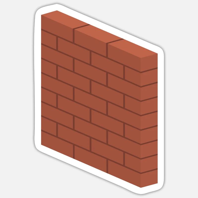 Brick Wall - Construction Masonry Building Mason Sticker size S (10 x 10 cm)