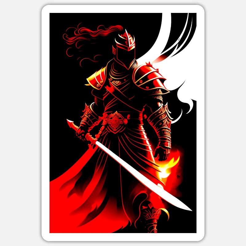 Samurai Warrior Sticker size S (10 x 10 cm)