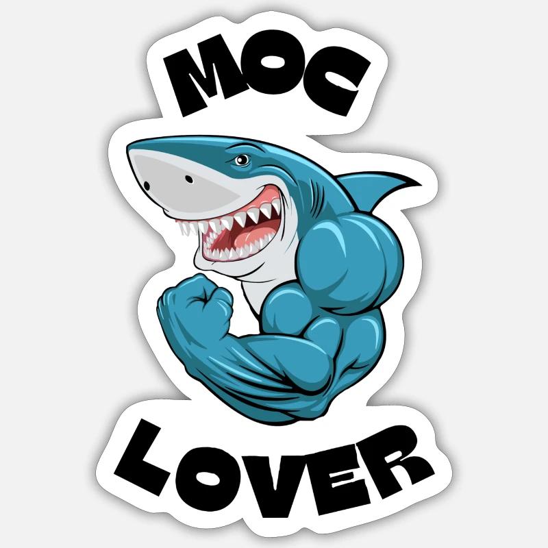shark - Sticker size S (10 x 10 cm) - white matte