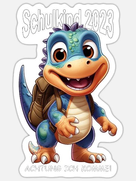Schulstart 2023 - Sticker Größe S (10 x 10 cm) - Mattweiß