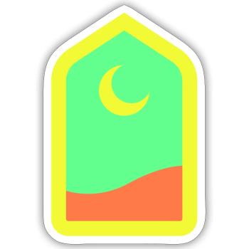 porte - Sticker taille S (10 x 10 cm) - blanc mat - Devant