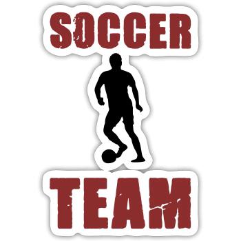 Soccer Player Team - Sticker size S (10 x 10 cm) - white matte - Front