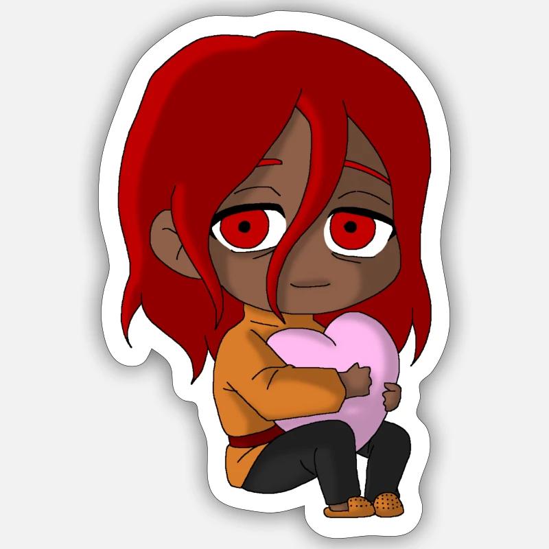 chibi teiji - Sticker taille S (10 x 10 cm) - blanc mat
