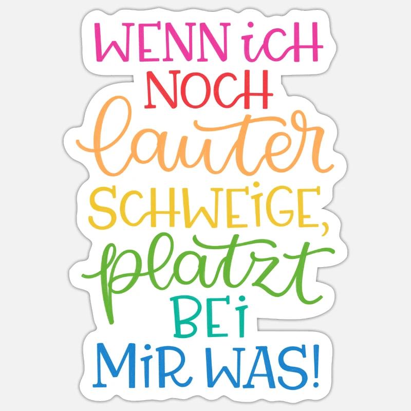 Lauter Schweigen Regenbogen - Sticker Größe S (10 x 10 cm) - Mattweiß