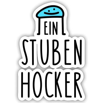 Zuhause Sprüche home office - Sticker Größe S (10 x 10 cm) - Mattweiß - Vorne
