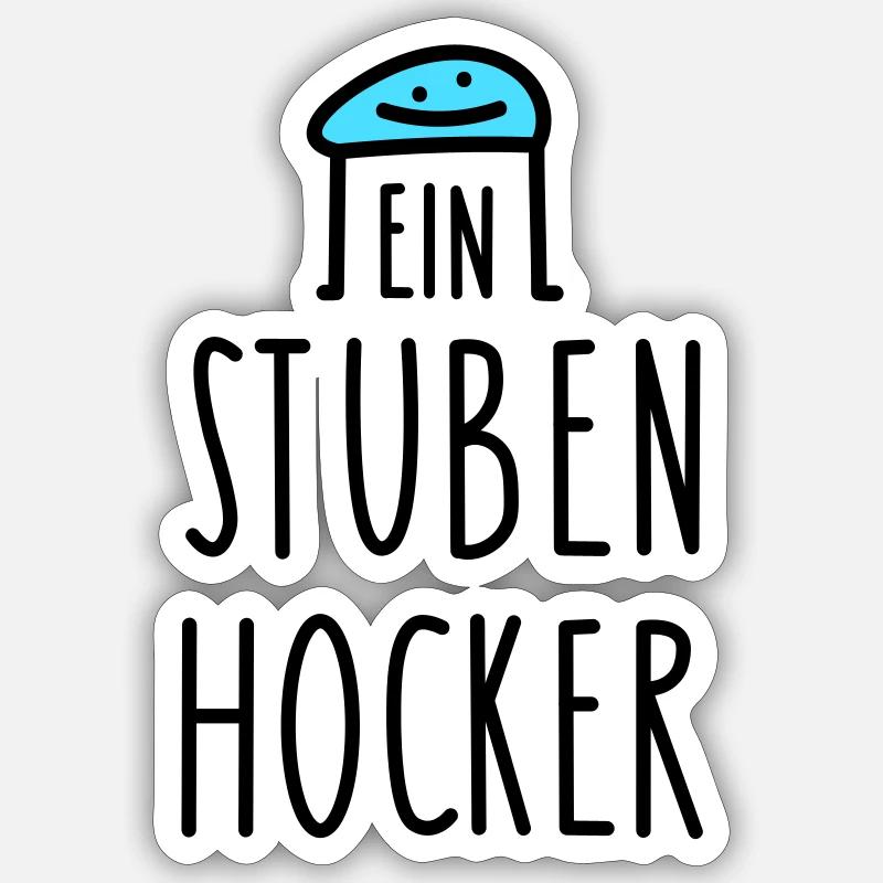 Zuhause Sprüche home office - Sticker Größe S (10 x 10 cm) - Mattweiß
