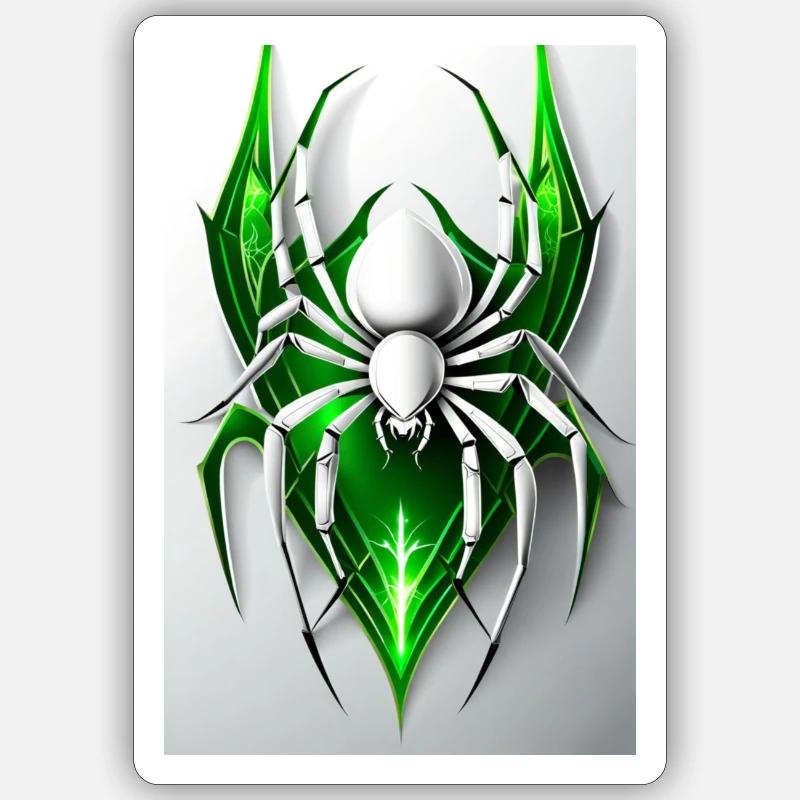 White Animals Spider Sticker Größe S (10 x 10 cm)