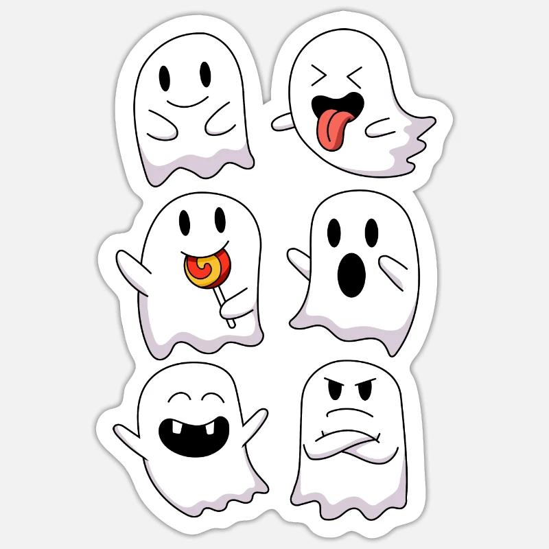 Ghosts Witching Hour Haunted Halloween Ghosts Sticker size S (10 x 10 cm)