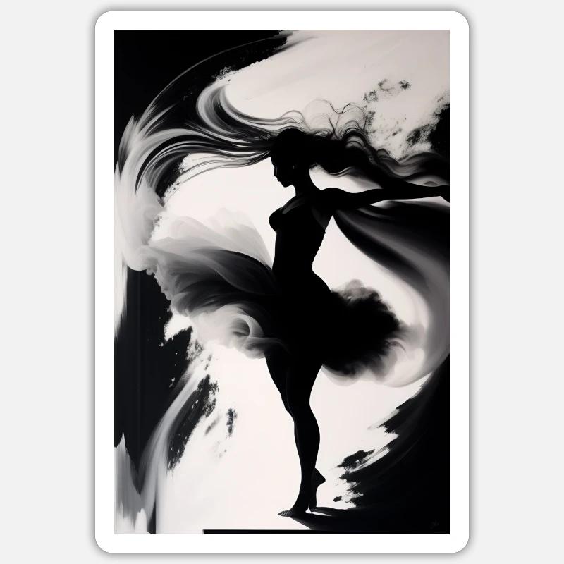 Dancer - Sticker size S (10 x 10 cm) - white matte