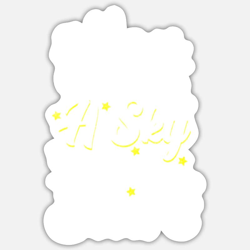 Starry Sky Wish Space Moon Sticker taille S (10 x 10 cm)