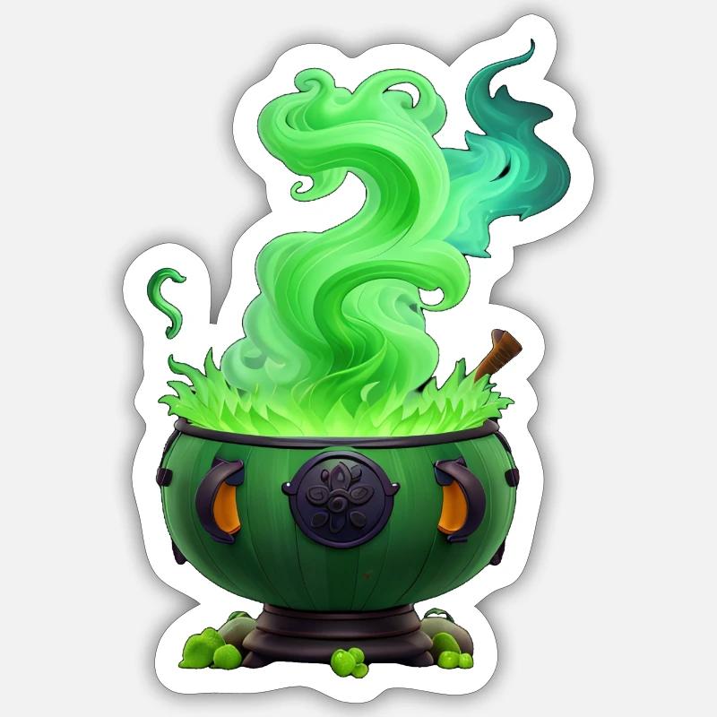 Witch's Cauldron - Sticker size S (10 x 10 cm) - white matte