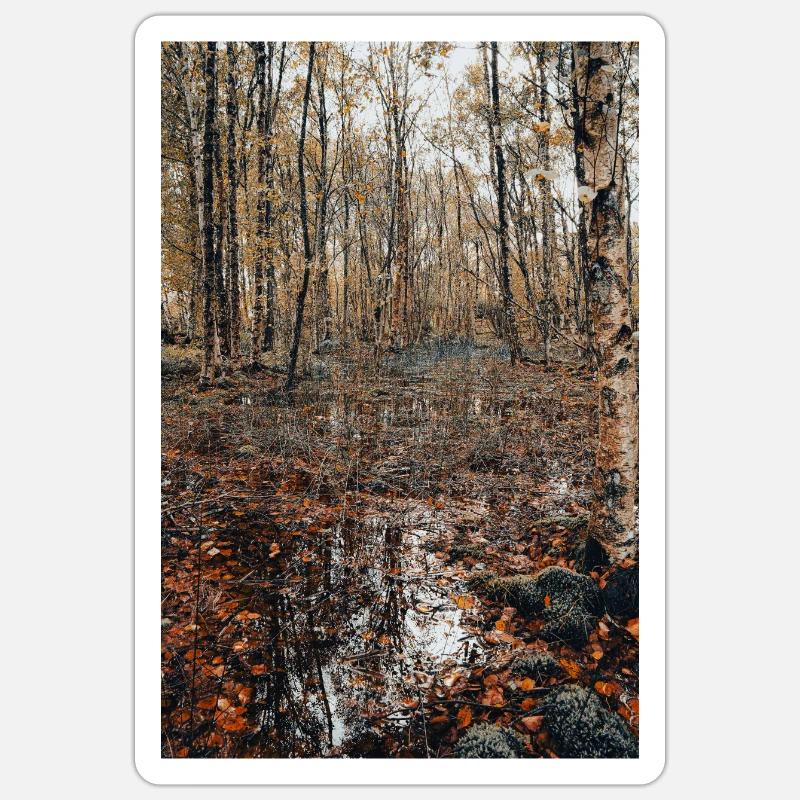Forêt - Sticker taille S (10 x 10 cm) - blanc mat