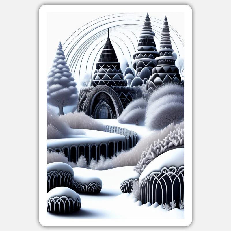 Conception de Noël d’animation 3D Sticker taille S (10 x 10 cm)