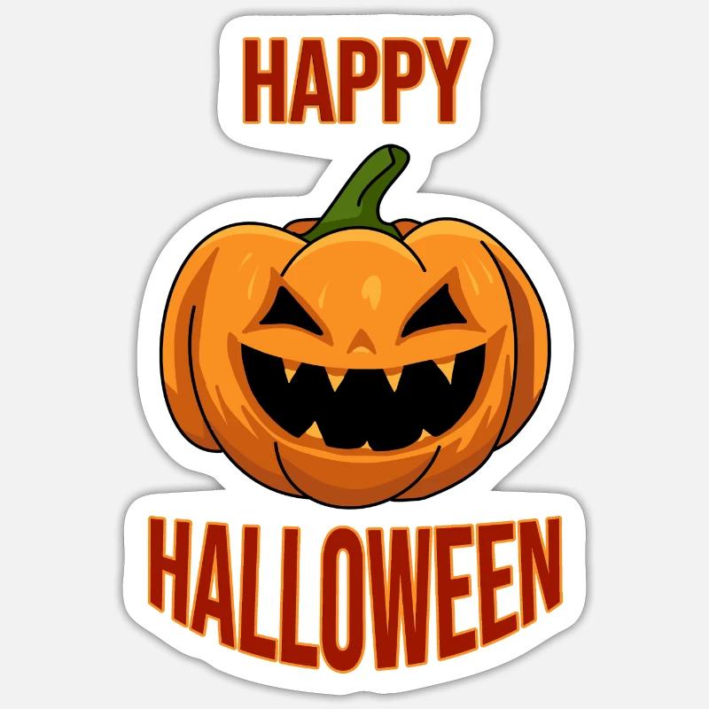 Joyeuse citrouille d’Halloween Sticker taille S (10 x 10 cm)