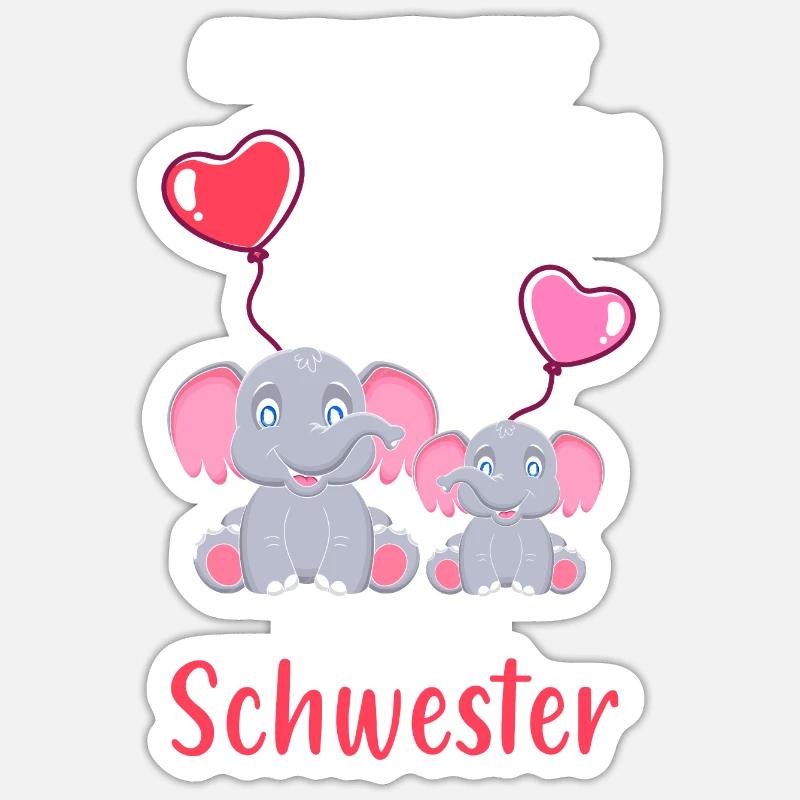 Ich Bin Klein Aber Bald Eine Große Schwester - Sticker Größe S (10 x 10 cm) - Mattweiß