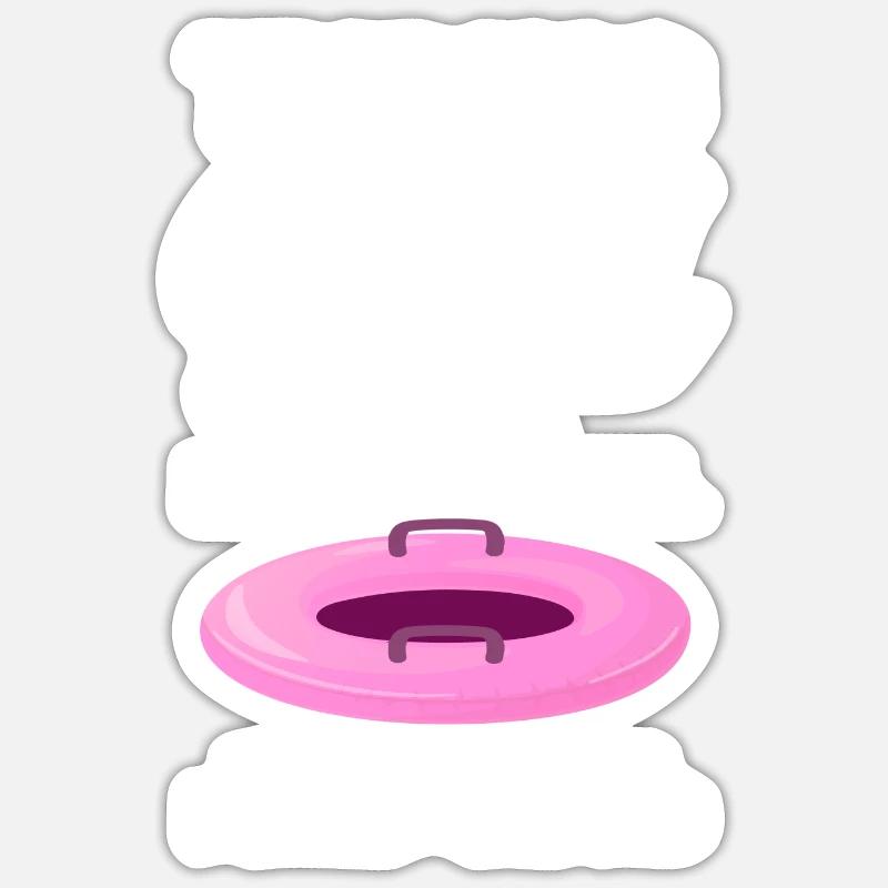 Rafting - Sticker Größe S (10 x 10 cm) - Mattweiß