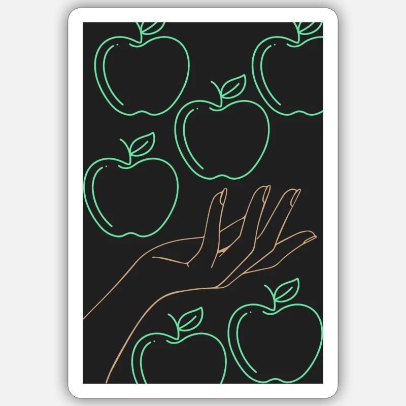 Nova Apple - Sticker size S (10 x 10 cm) - white matte
