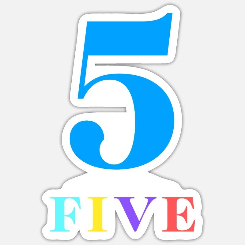 Five -5e anniversaire - Sticker taille S (10 x 10 cm) - blanc mat