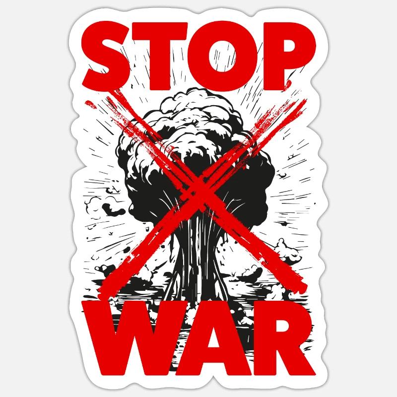 Stop War - Statement against War Sticker size S (10 x 10 cm)