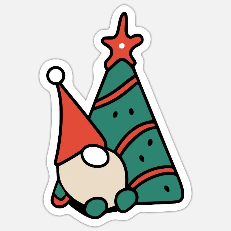 Wichtel - Sticker Größe S (10 x 10 cm) - Mattweiß