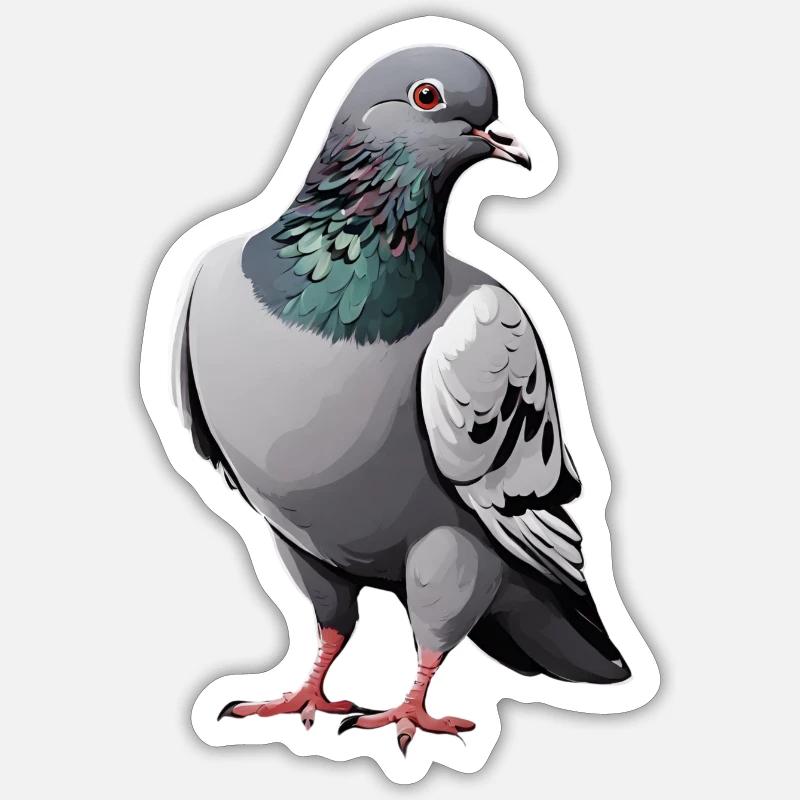 Colombe - Sticker taille S (10 x 10 cm) - blanc mat
