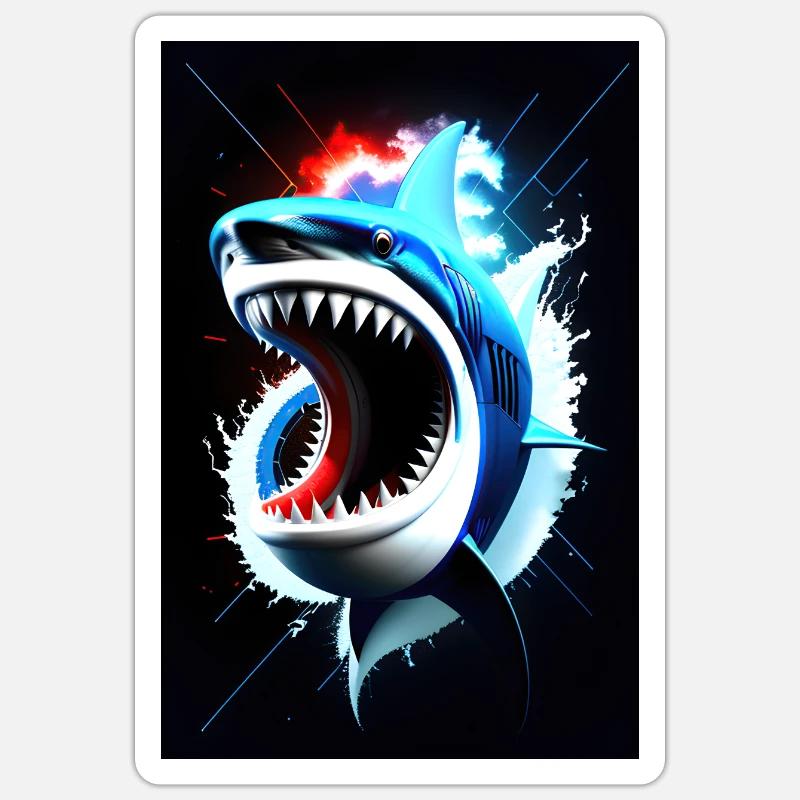 Sharknado #2 - Sticker size S (10 x 10 cm) - white matte