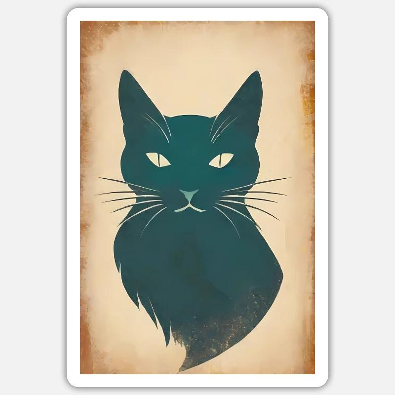 Art de chat Art de chat Sticker taille S (10 x 10 cm)