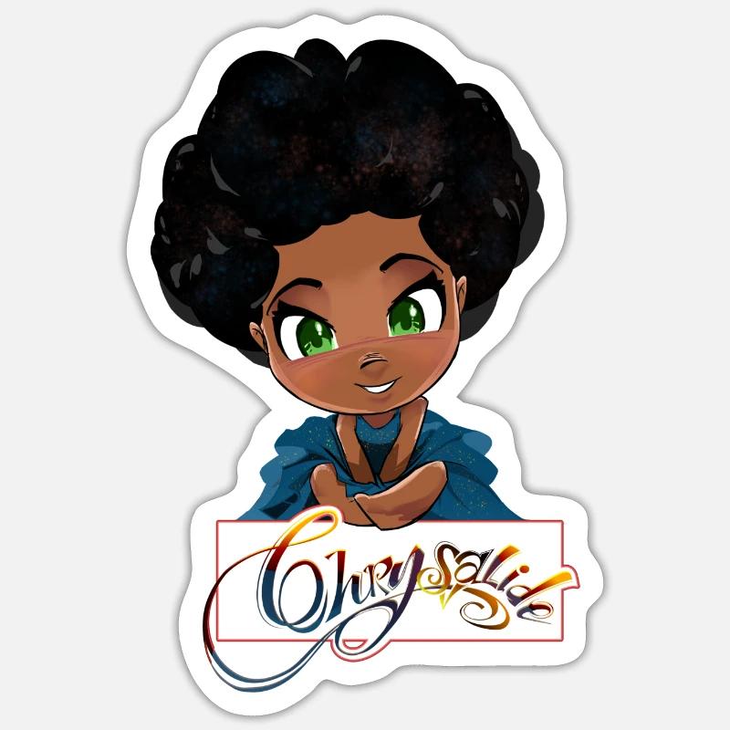 Chibi Chrysalide - Sticker taille S (10 x 10 cm) - blanc mat