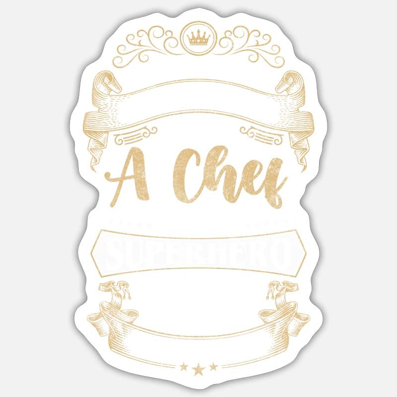 Chef Chef Gourmet Taste - Sticker size S (10 x 10 cm) - white matte