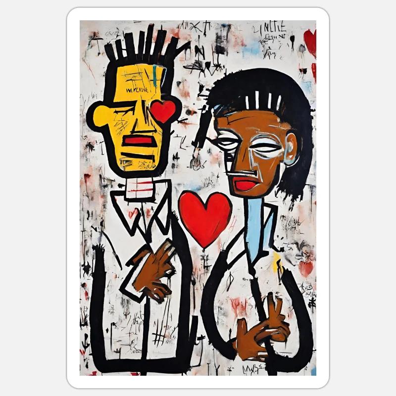 Amour Urbain Éclatant" - Sticker taille S (10 x 10 cm) - blanc mat