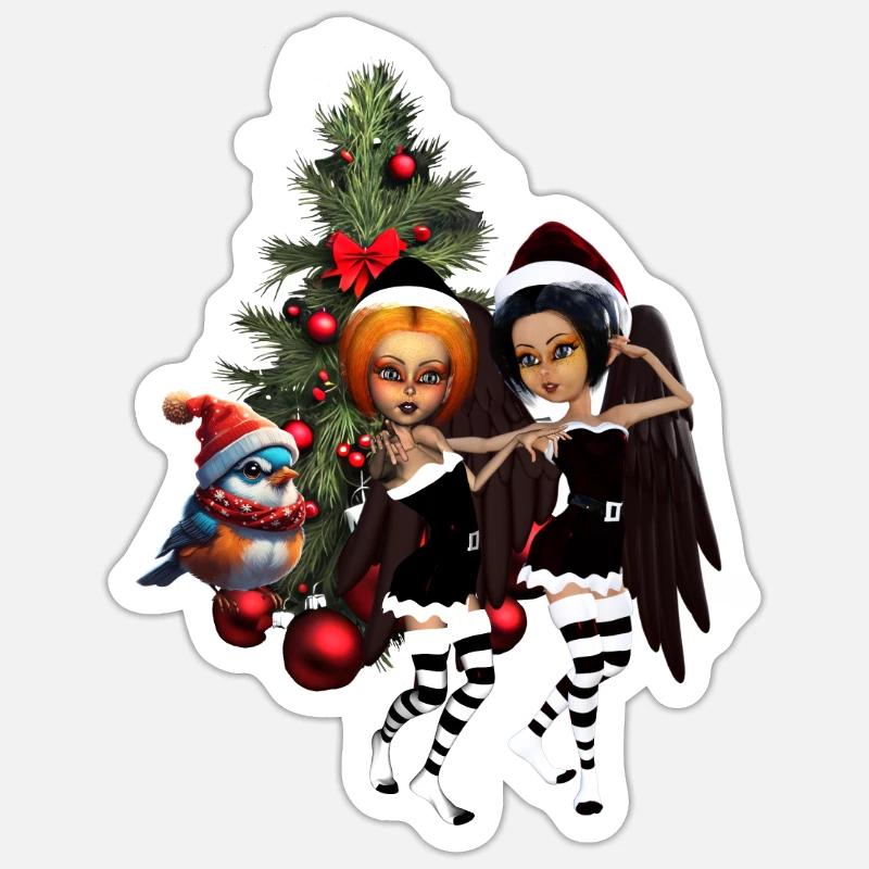Dancing for Christmas. - Sticker size S (10 x 10 cm) - white matte