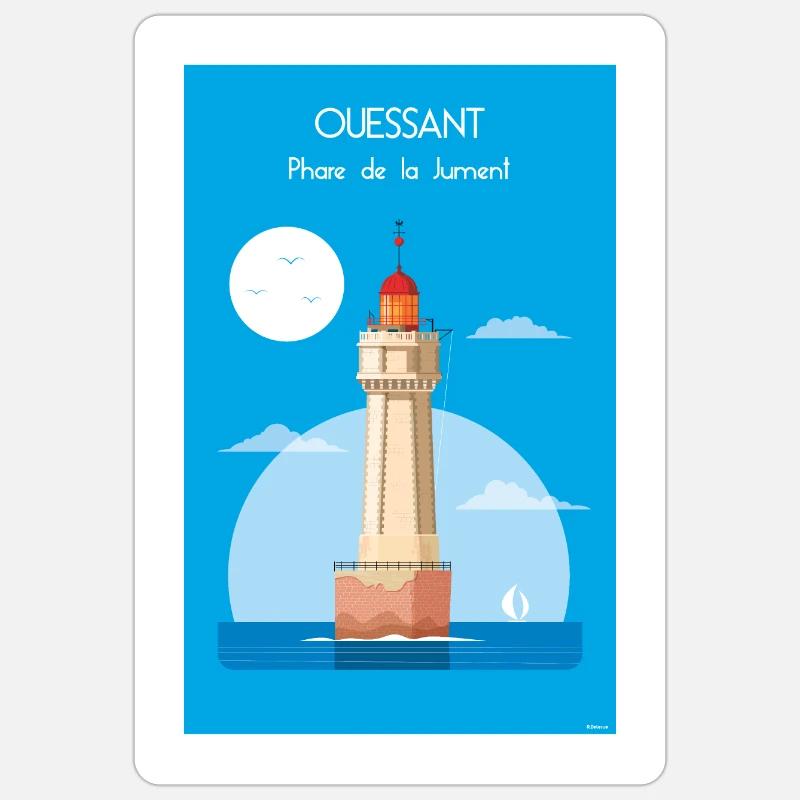 MARE'S LIGHTHOUSE - Sticker size S (10 x 10 cm) - white matte