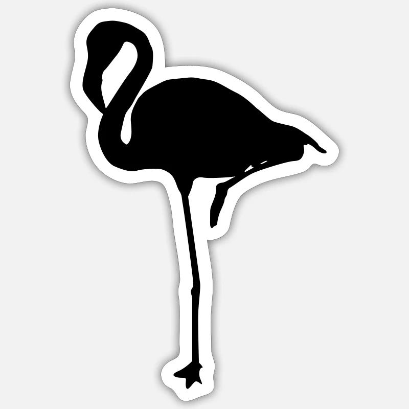 flamingos - Sticker size S (10 x 10 cm) - white matte