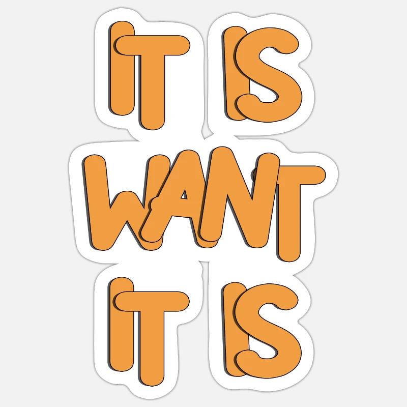 Expressive Bold Typography Design Sticker size S (10 x 10 cm)