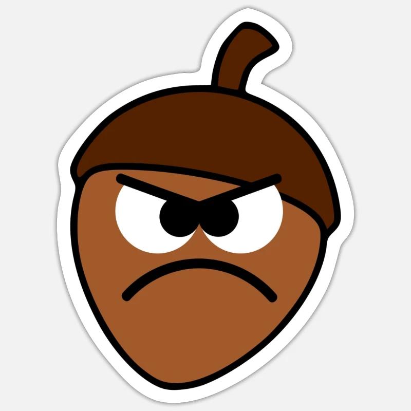 Grumpy Nut Sticker Größe S (10 x 10 cm)