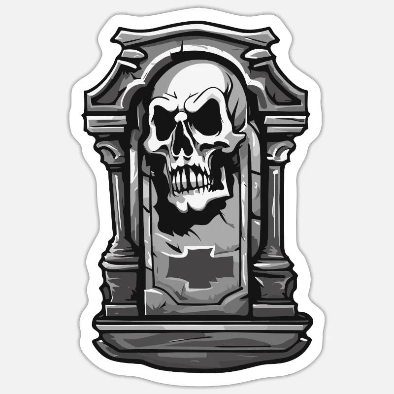 Gravestone / Remembrance / Tranquility / Unforgotten / Dead Sticker size S (10 x 10 cm)