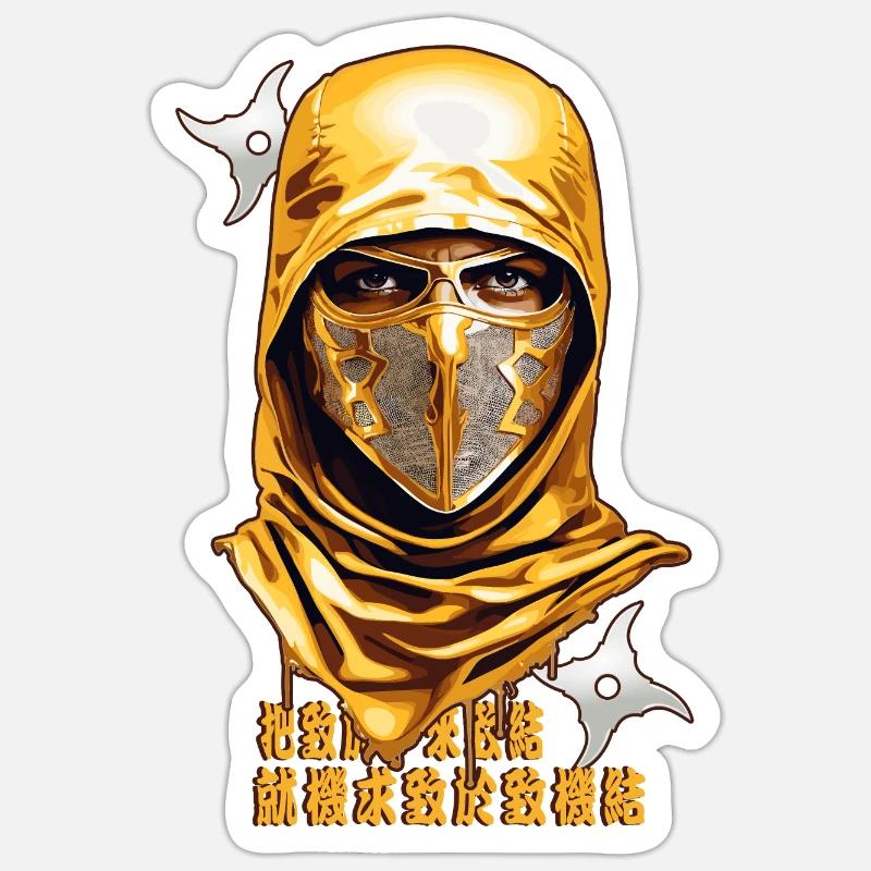 Samurai Warrior - Sticker size S (10 x 10 cm) - white matte