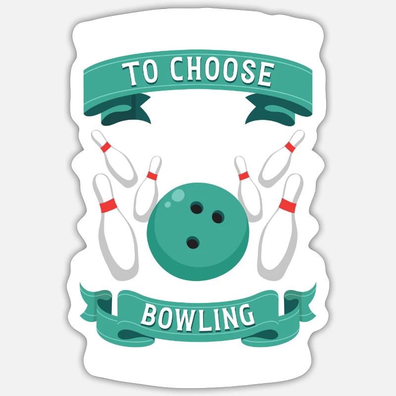 Bowling Player Sticker size S (10 x 10 cm)