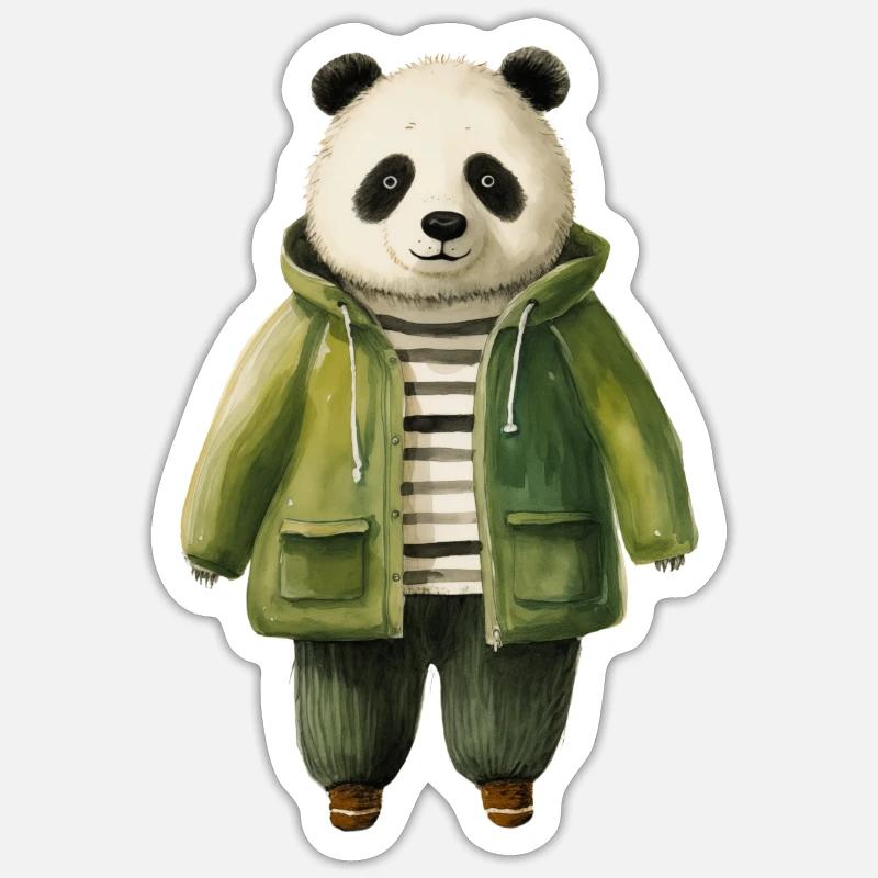 Bamboo Panda Magic Shirt - Lebendig und einzigartig Sticker Größe S (10 x 10 cm)