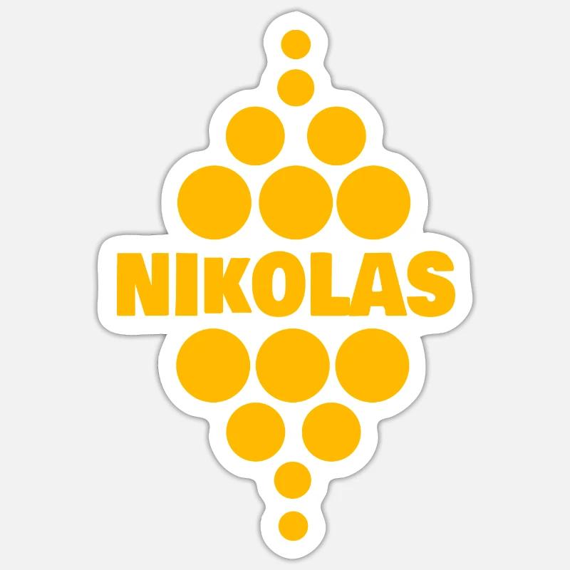 Nikolas Nikolas - Sticker taille S (10 x 10 cm) - blanc mat
