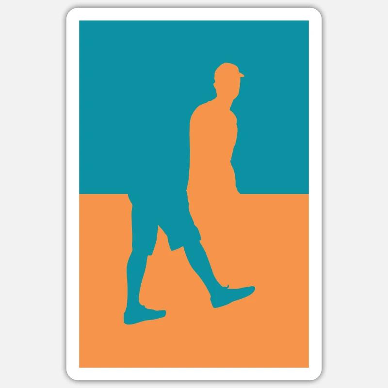 Body Divide in Half - Sticker size S (10 x 10 cm) - white matte